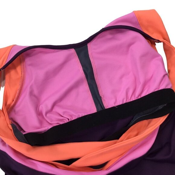 Title Nine Diamalete Athletic Dress Stretch Tennis Golf Size M Colorblock Purple - Picture 9 of 11